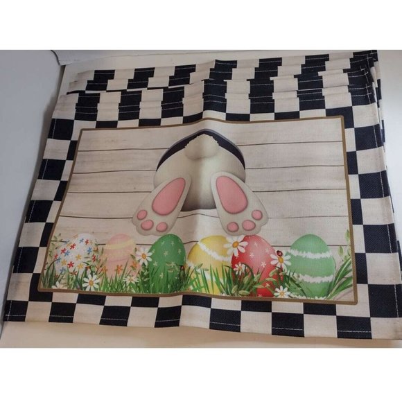 Handmade Other - NEW Happy Easter Indoor Placemat Placemats Set of 6, 12x18"